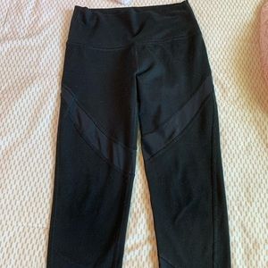 aerie black mesh leggings